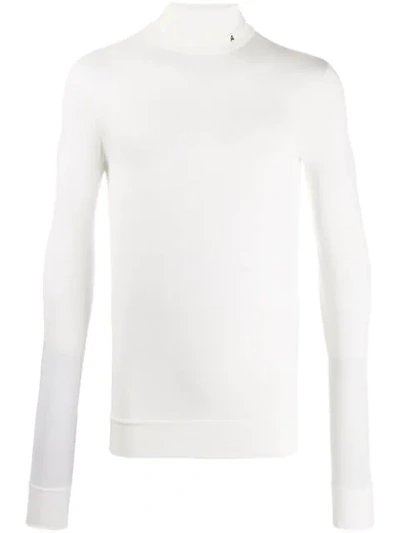 Ambush Fitted Turtleneck Top In White