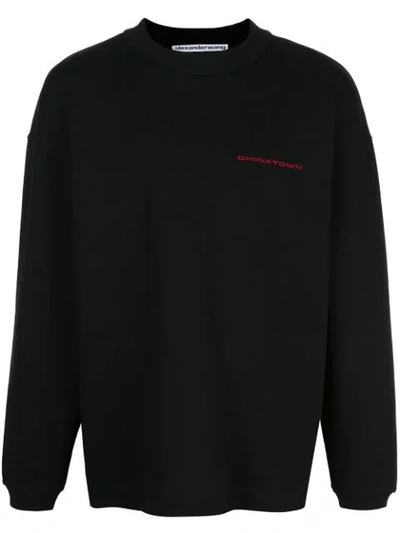 Alexander Wang Black Men's Chynatown Sweatshirt In Black ,red