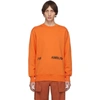 Ambush Print Cotton Jersey Crewneck Sweatshirt In Orange