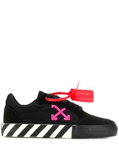 Off-white Suede Vulcanized Sneakers In Black