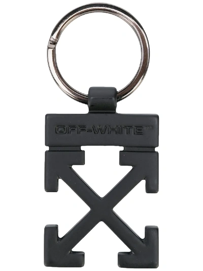 Off-white Arrows Shaped Keyring In Black