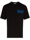 Aries Temple Logo-print Cotton T-shirt In Black