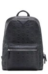 Mcm Men's Neo Duke Logo-embossed Leather Backpack In Black