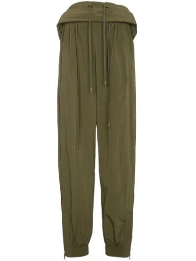 Y/project Y / Project Double Layer Waistband Sweat Trousers In Green
