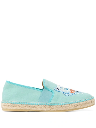 Kenzo Icon Tiger Elasticated Espadrilles In Blue