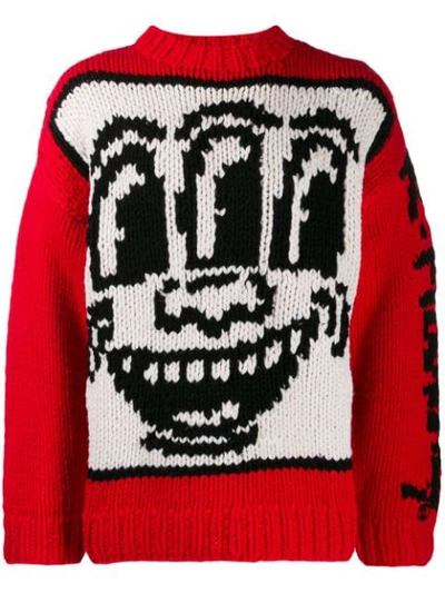 Etudes Studio Red Men's Études X Keith Haring Intarsia Knit Jumper