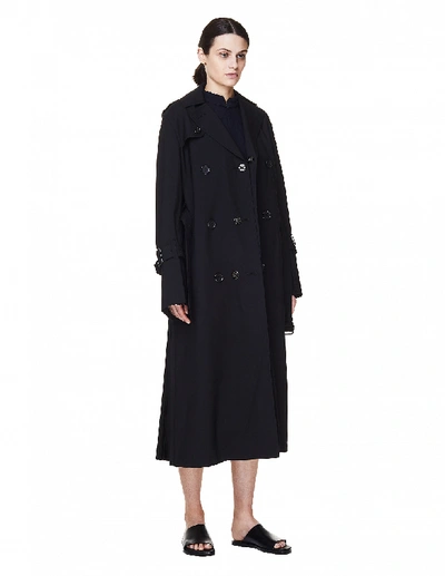 Junya Watanabe Black Wool Mix Coat