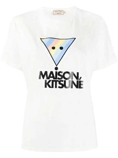 Maison Kitsuné Graphic Logo-print T-shirt In White