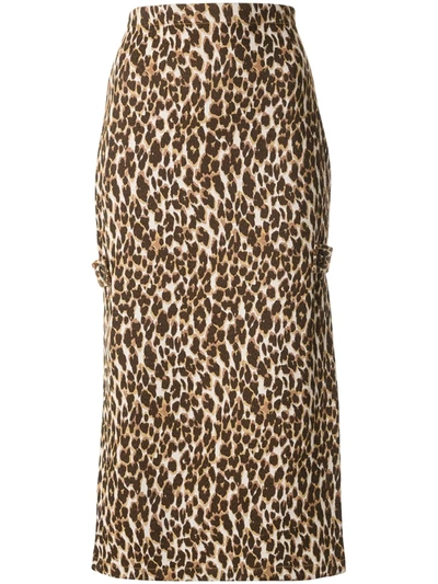 Manning Cartell High-waisted Leopard Skirt In Brown
