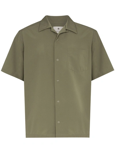 Snow Peak Snap Button Bowling Shirt In Green