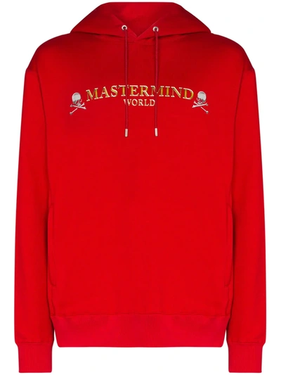 Mastermind Japan Skull Logo Cotton Hoodie In Red