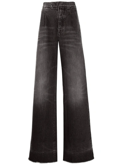 Ben Taverniti Unravel Project High-waisted Wide Leg Jeans In Black