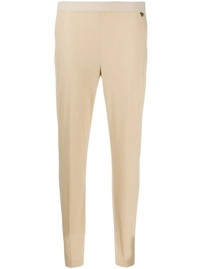 Twinset Cropped Skinny Trousers In Neutrals