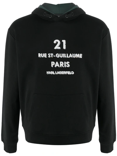 Karl Lagerfeld Rue St-guillaume Hoodie In Green