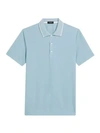 Theory Men's Casual Cotton Polo In Poseidon White