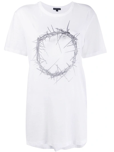 Ann Demeulemeester 'crown Of Thrones' Crew Neck T-shirt In White