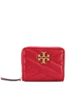 Tory Burch Kira Chevron Bi-fold Wallet In Red