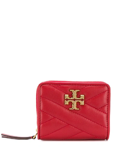 Tory Burch Kira Chevron Bi-fold Wallet In Red