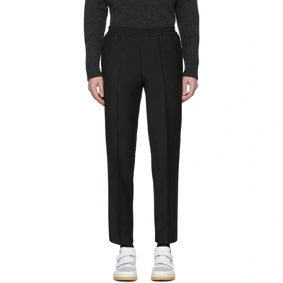 Harmony Black Wool & Mohair Paolo Trousers In 000 Black