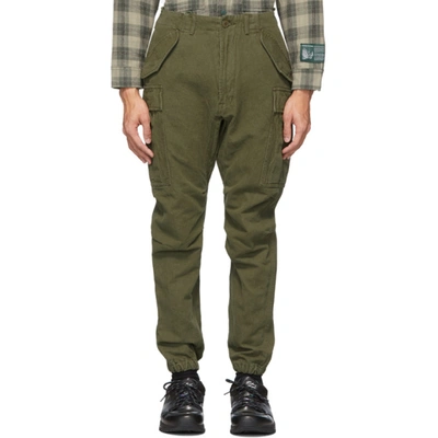 R13 Khaki Military Cargo Pants In Olive