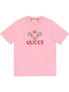 Gucci Gg Logo-embroidered Cotton T-shirt In Pink