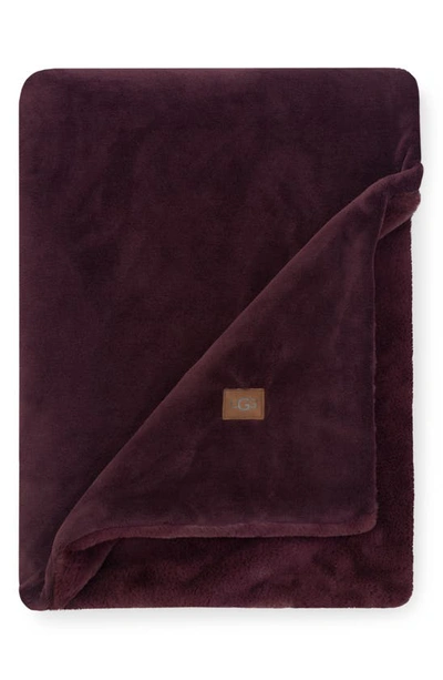 Ugg Coastline Plush Throw Blanket In Port