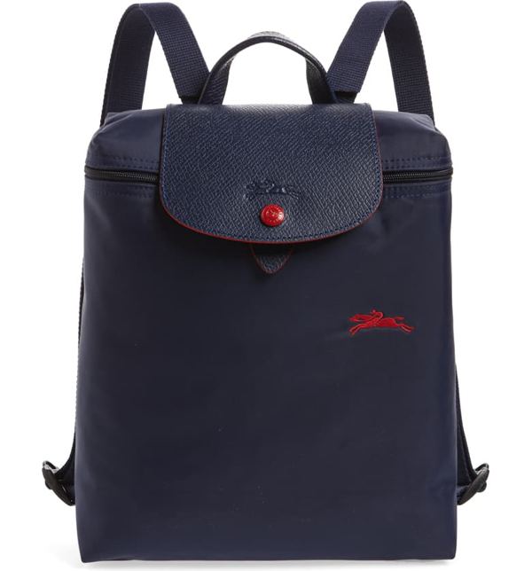 longchamp navy backpack