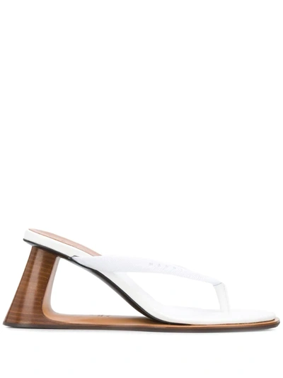 Marni Wedge Thong Sandal In Lily White