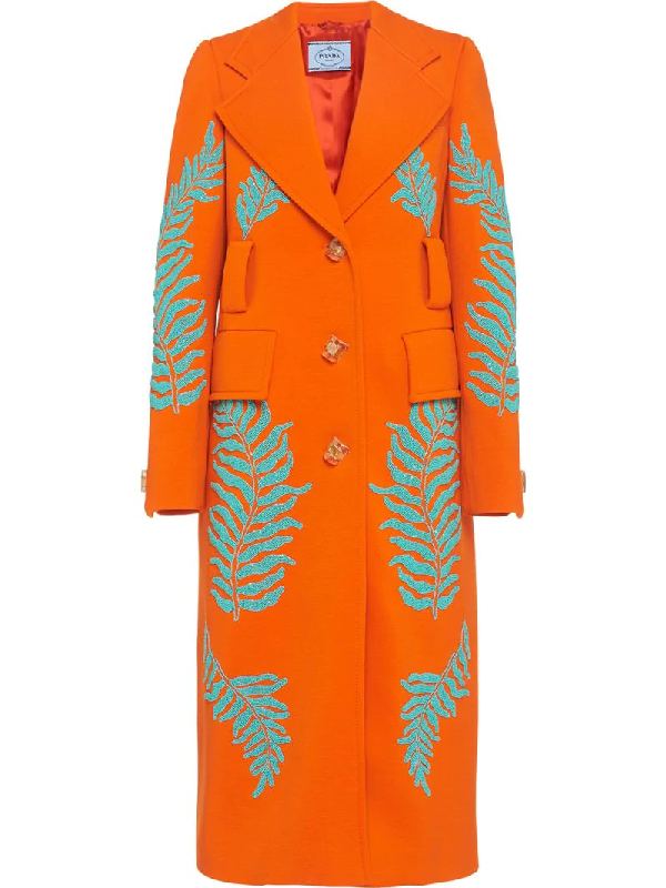 orange wool coat