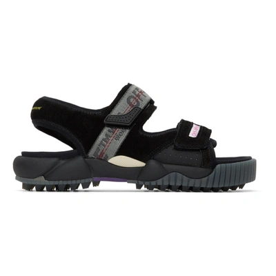 Off-white Oddsy Minimal Trekking Leather Sandals In Black