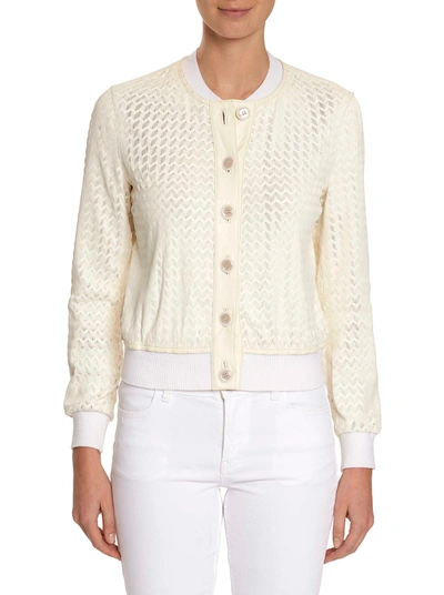 Robert Graham Rosario Leather Layering Jacket In White