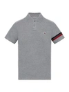 Moncler Cotton Jersey Polo In Grey