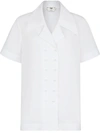 Fendi Maxi Pointed Collar Shirt In White
