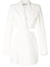 Anna Quan Chiara Twist-detail Blazer Dress In White