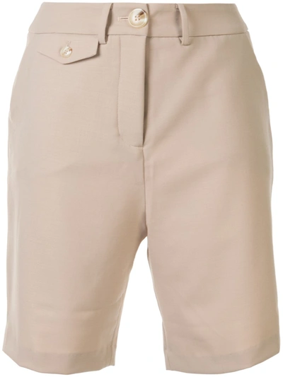 Anna Quan Patsy Coin Pocket Shorts In Brown