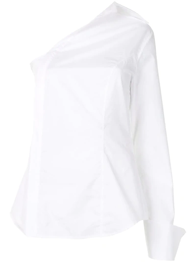 Anna Quan 'evie' Bluse Im Deconstructed-look In White