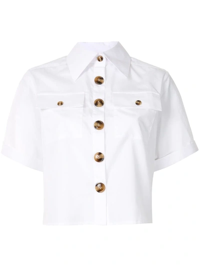 Anna Quan Riley Short-sleeved Shirt In White