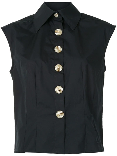 Anna Quan Peta Sleeveless Shirt In Black