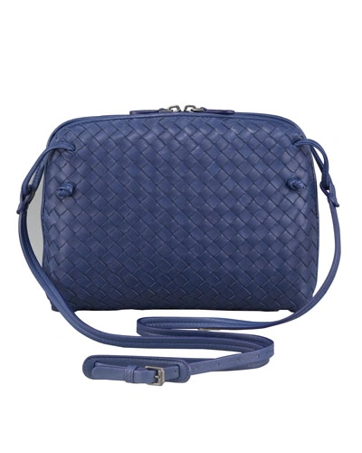 Bottega Veneta Intrecciato Small Zip Crossbody Bag, Cobalt Blue | ModeSens
