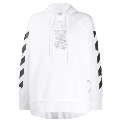 Pre-owned Off-white Dripping Arrows Incompiuto Hoodie White/multicolor