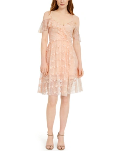French Connection Emiki Lace Dress In Bellini