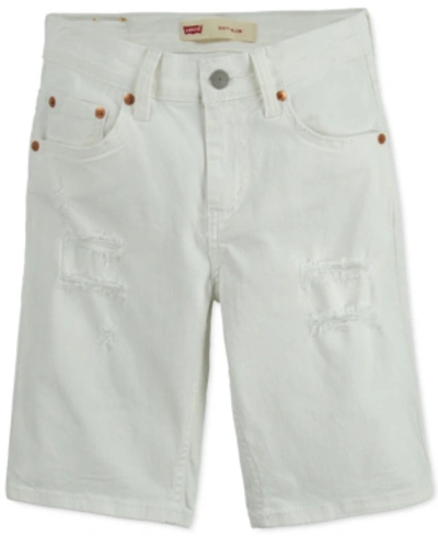 Levi's Kids' Toddler Boys Unbasic 511 Slim-fit Destroyed Denim Shorts In White