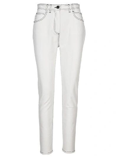 Balmain High-waist Skinny Jeans In White