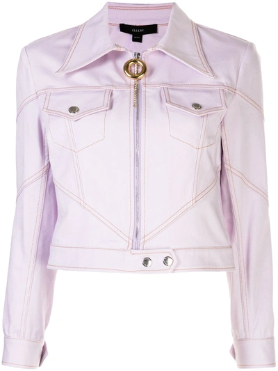 Ellery Lilac Zipped Fitted Jacket In Purple