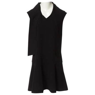 Pre-owned Celine Wool Mid-length Dress In Black