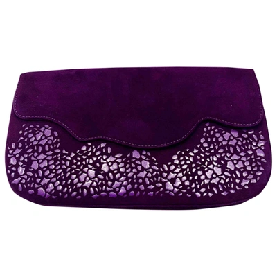 Pre-owned Baldinini Clutch Bag In Purple