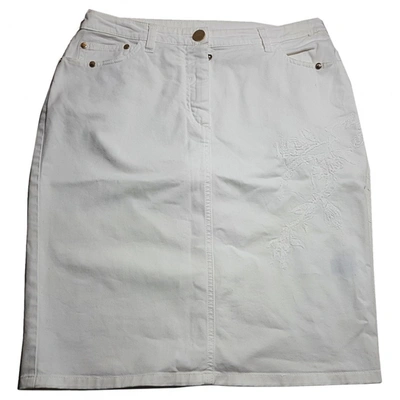 Pre-owned La Perla Mini Skirt In White