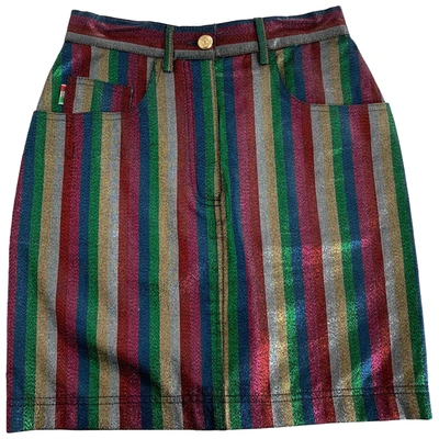 Pre-owned Moschino Mini Skirt In Multicolour