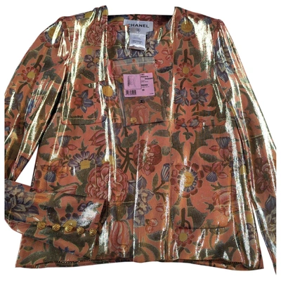 Pre-owned Chanel Silk Short Waistcoat In Metallic
