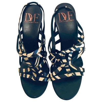 Pre-owned Diane Von Furstenberg Leather Sandals